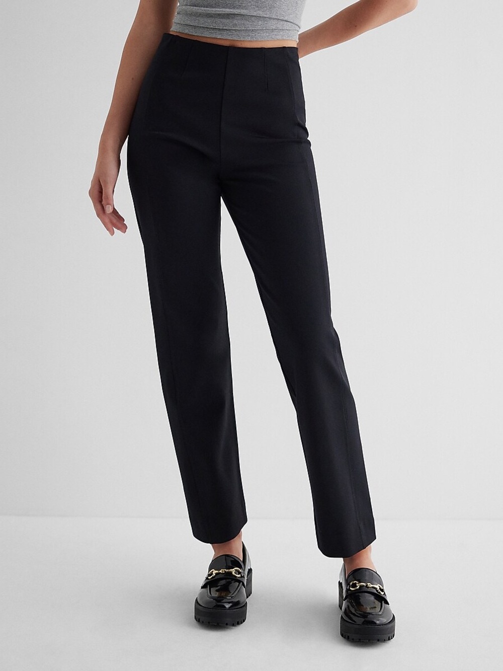 Express Black Columnist Ankle, High-rise Pants